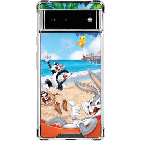 Looney Tunes Beach Google Pixel 6 Clear Case